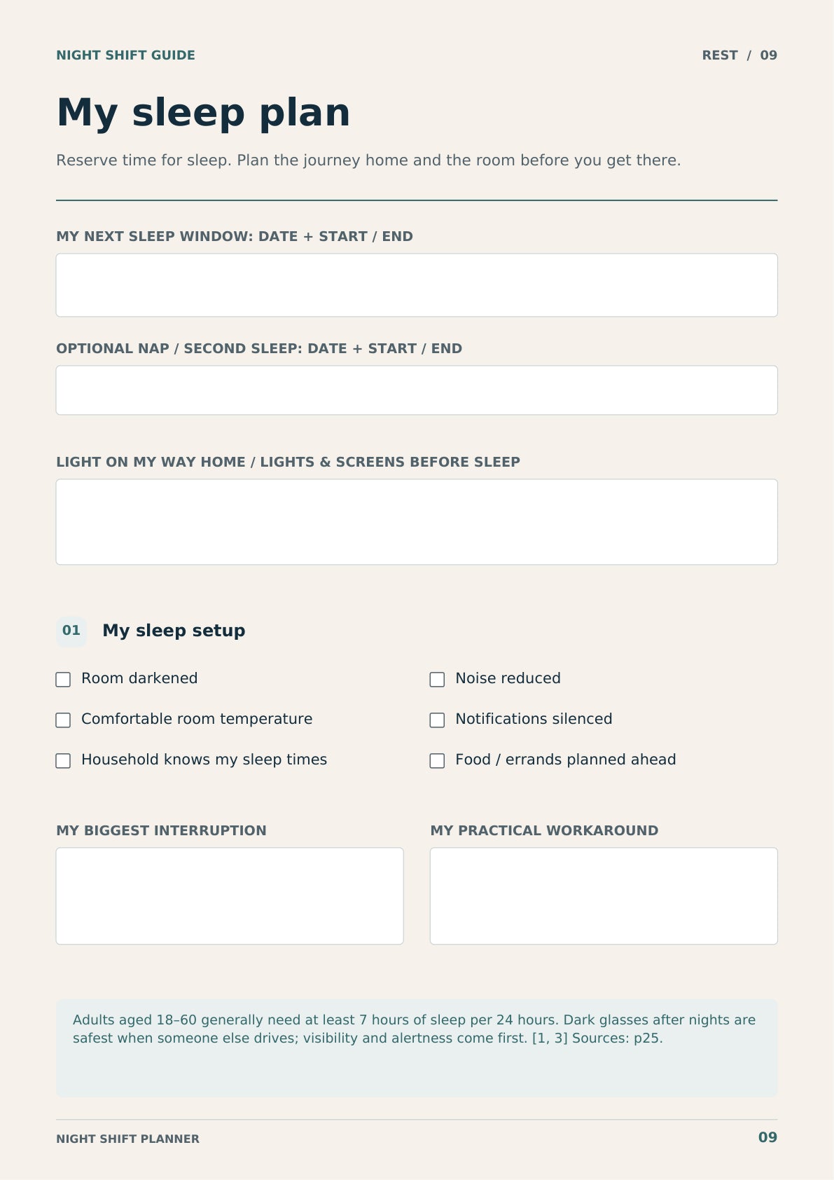 My sleep plan: the actual sleep window and sleep setup page.