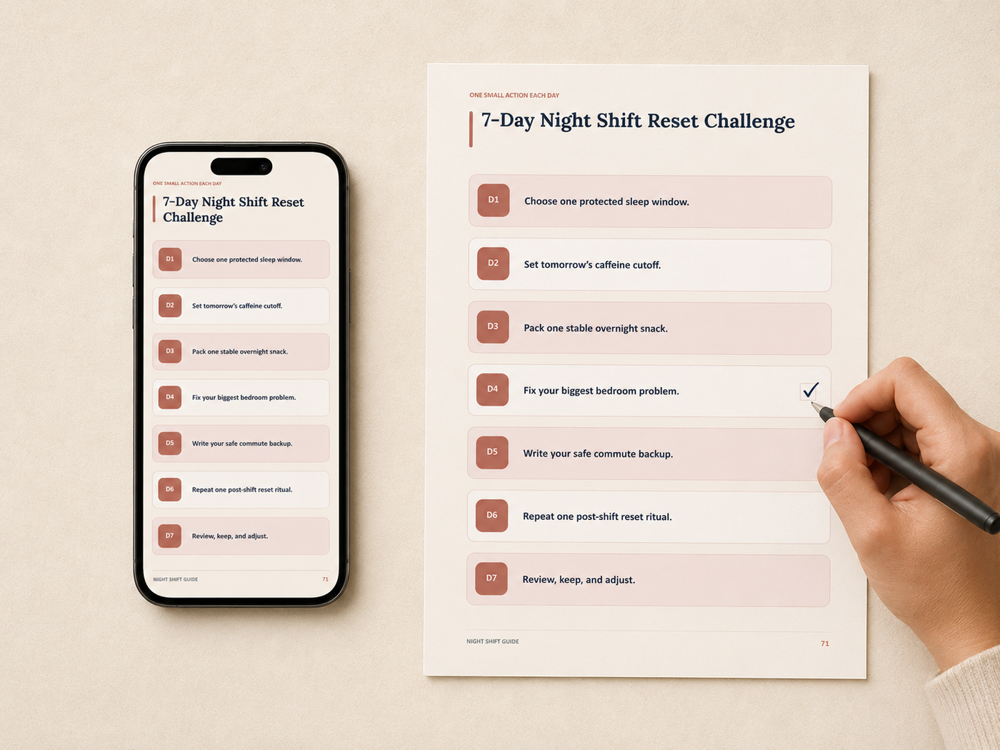 7-Day Night Shift Reset Challenge included bonus