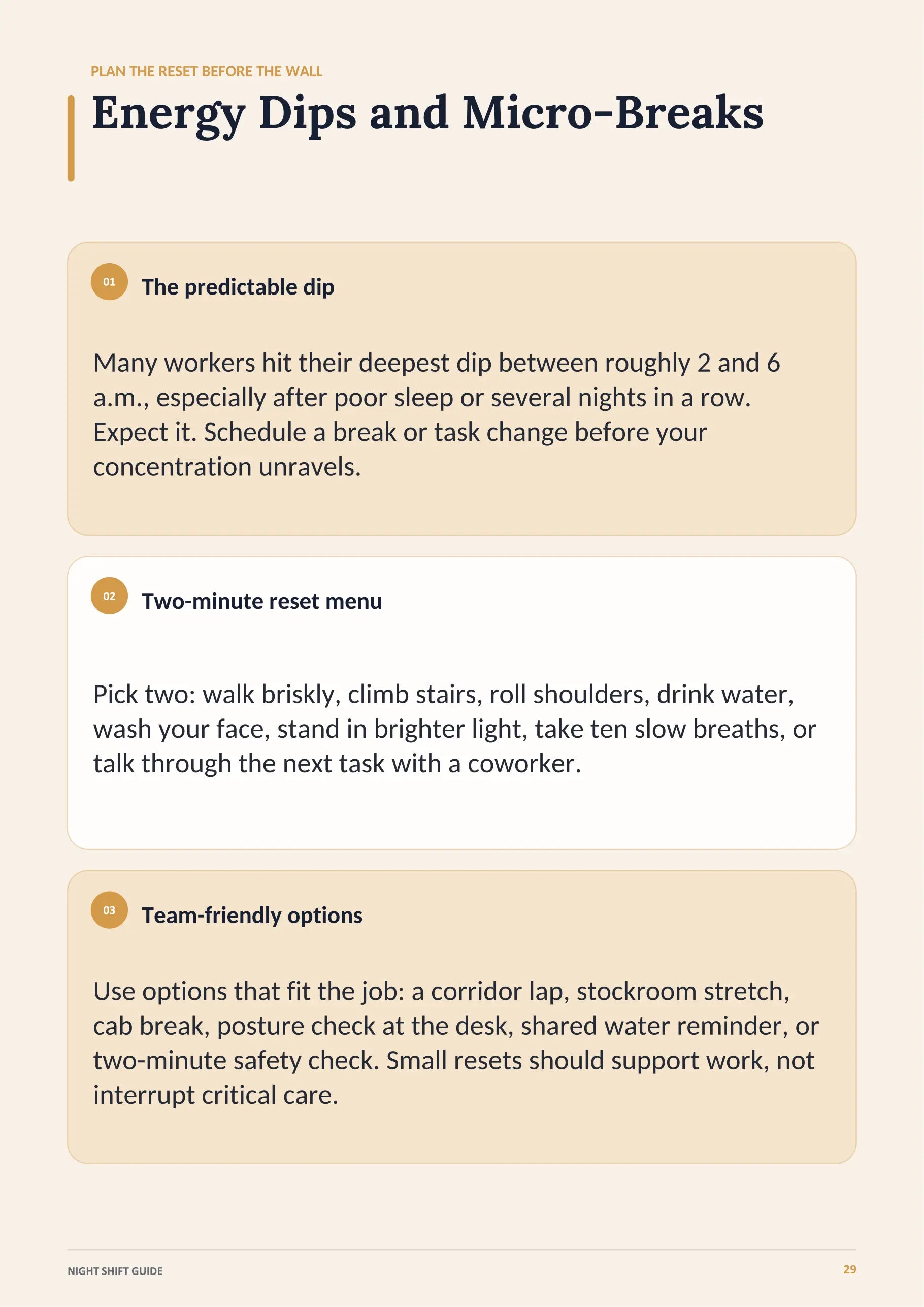 Energy Dips and Micro-Breaks page